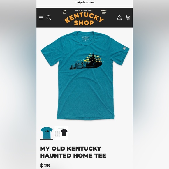 The Kentucky Shop Tops - MY OLD KENTUCKY HAUNTED HOME TEE Unisex {Large}